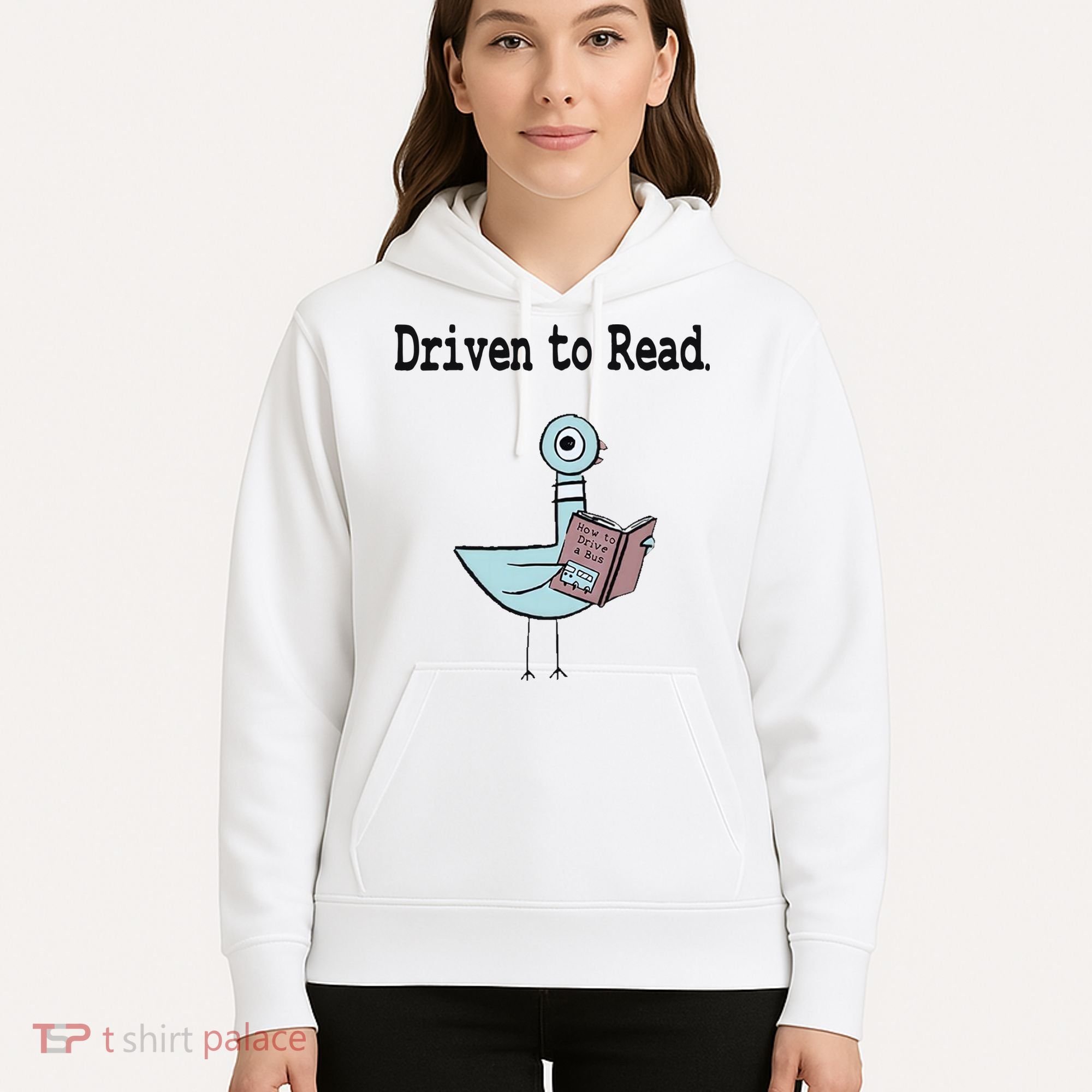 Driven To Read Pigeon Library Book Lover Hoodie