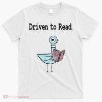 Driven To Read Pigeon Library Book Lover T-Shirt thumb 0