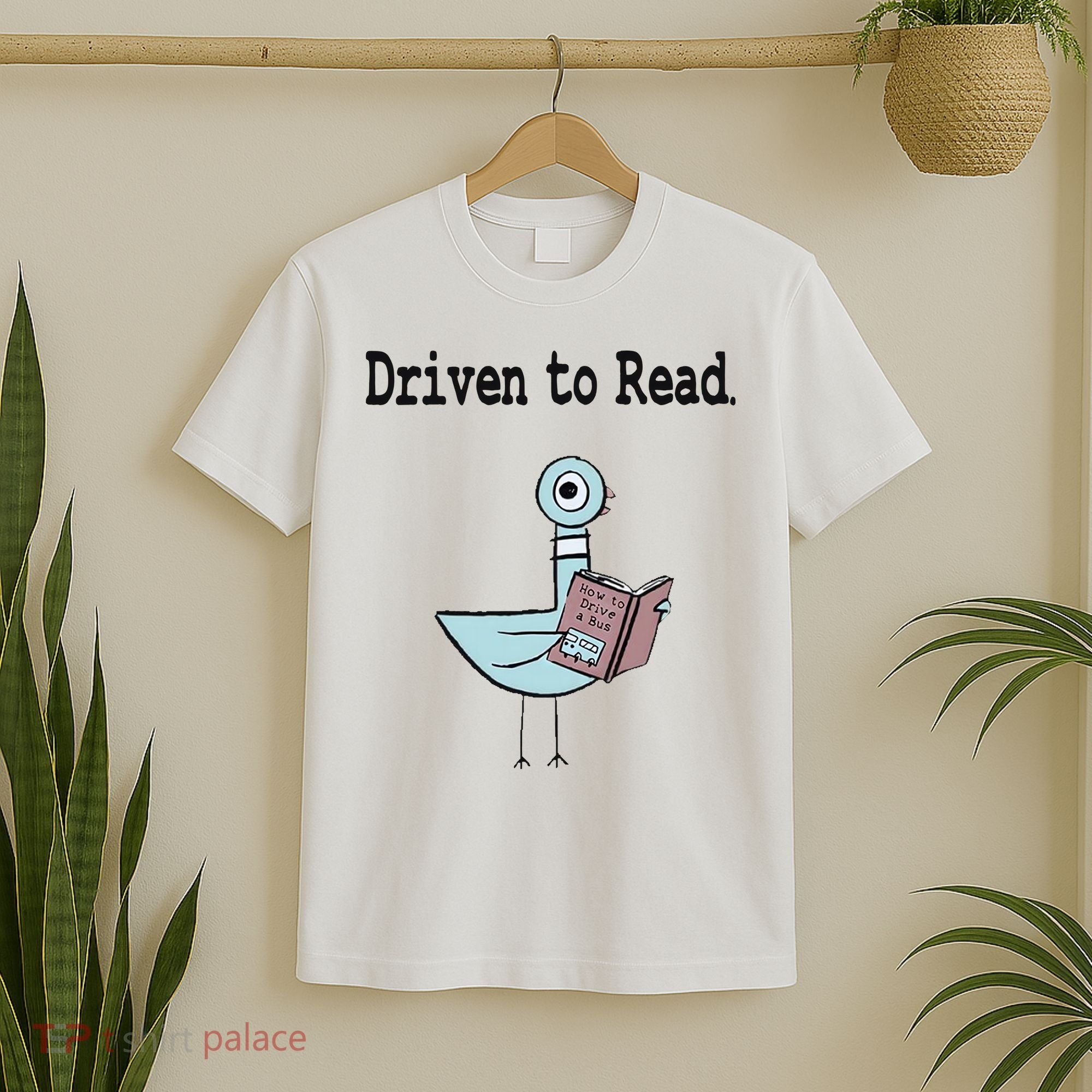 Driven To Read Pigeon Library Book Lover T-Shirt