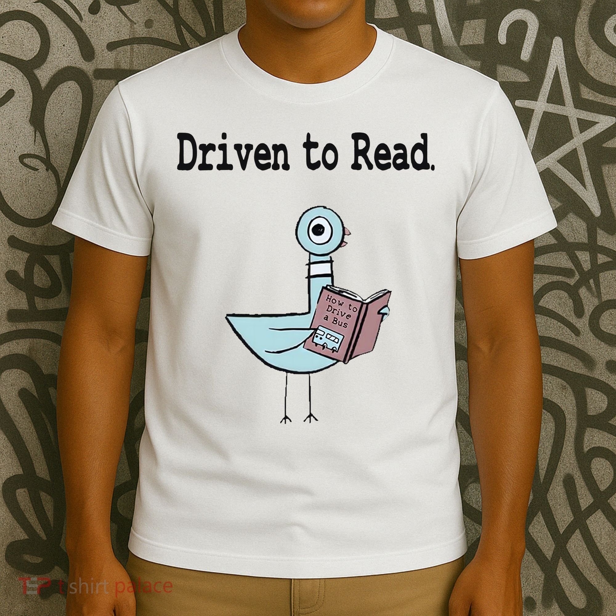 Driven To Read Pigeon Library Book Lover T-Shirt
