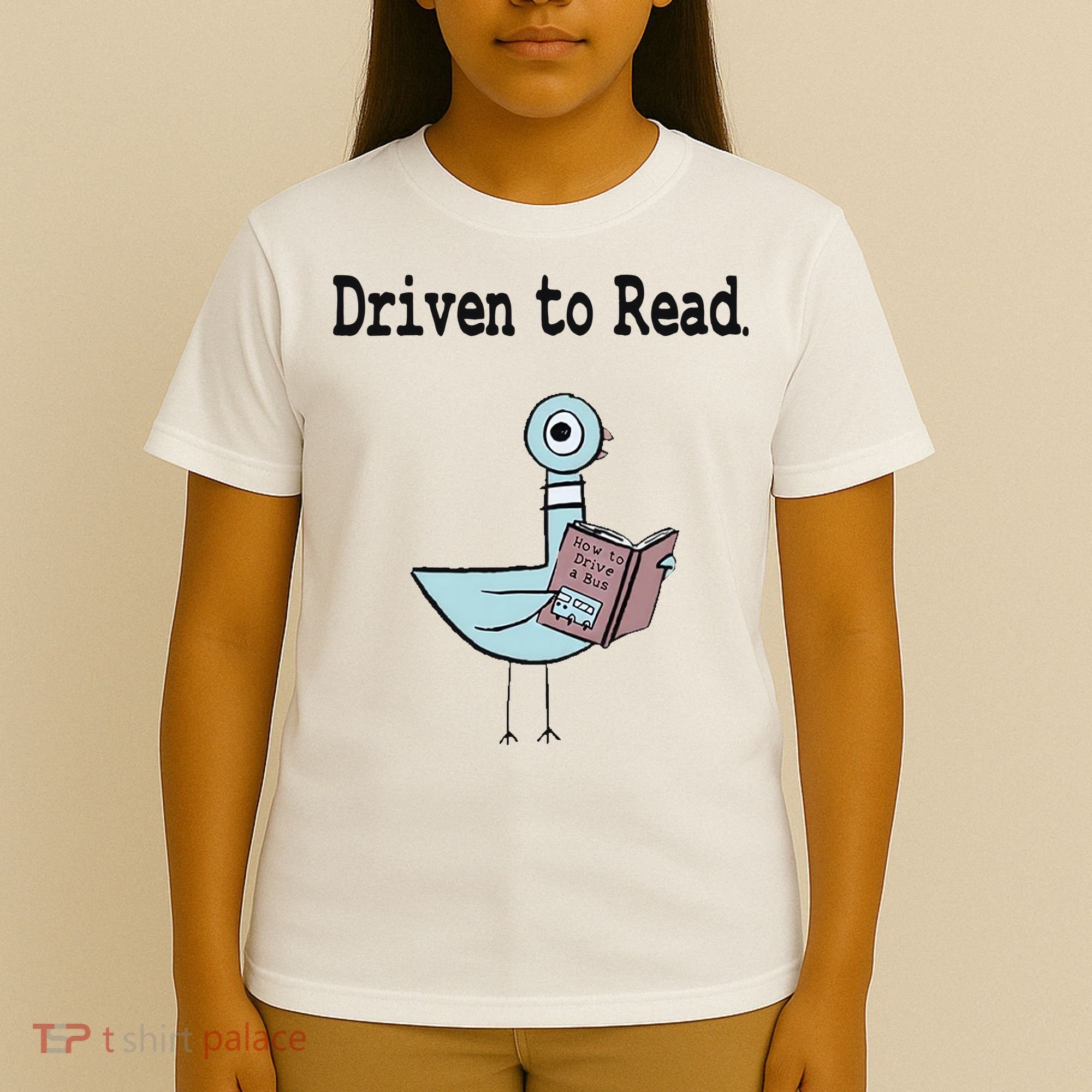 Driven To Read Pigeon Library Book Lover T-Shirt