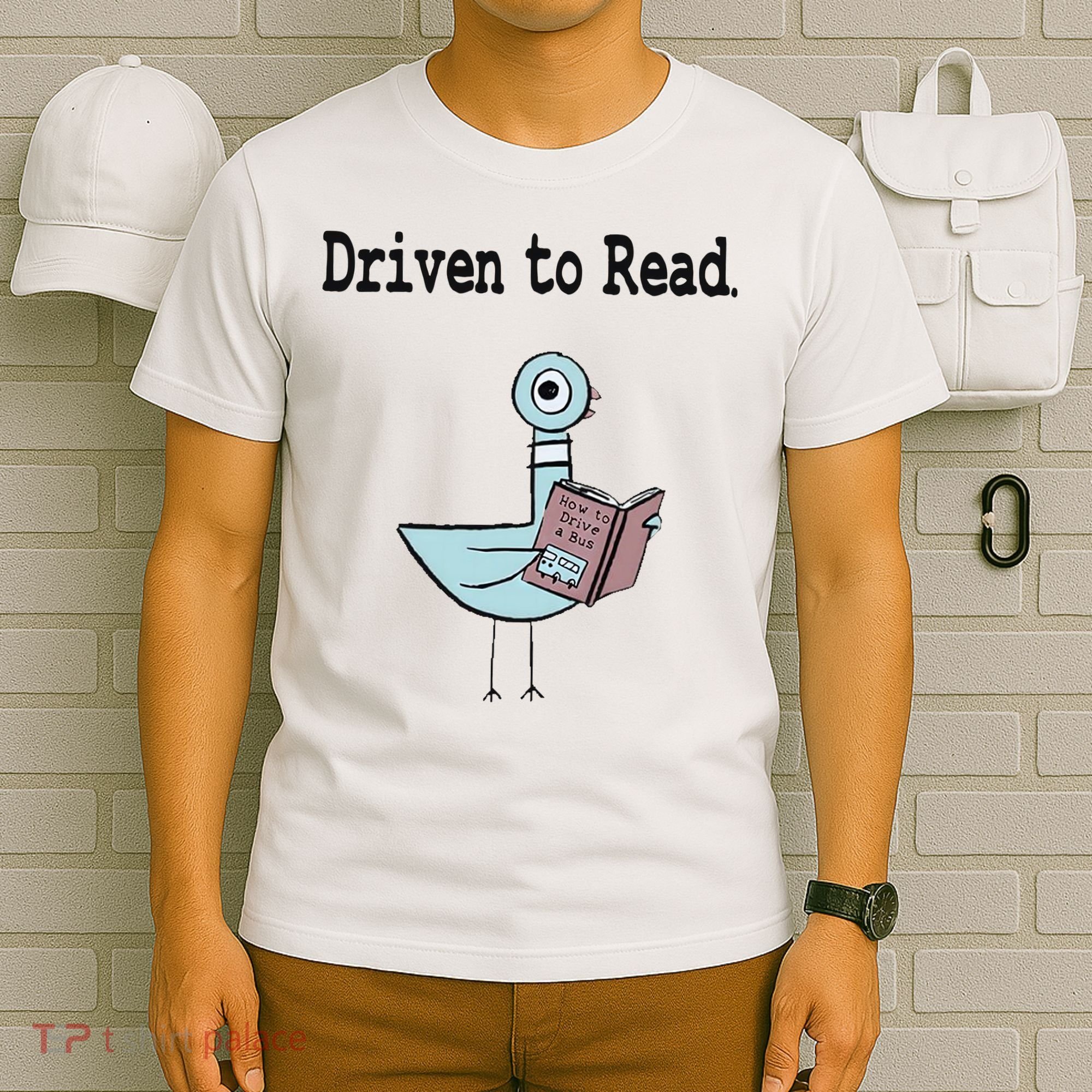 Driven To Read Pigeon Library Book Lover T-Shirt