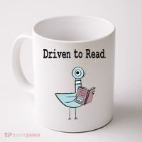 Driven To Read Pigeon Library Book Lover Coffee Mug thumb 0