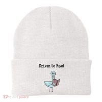 Driven To Read Pigeon Library Book Lover Beanie thumb 0