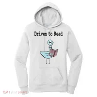 Driven To Read Pigeon Library Book Lover Women's Hoodie thumb 0
