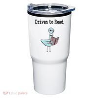 Driven To Read Pigeon Library Book Lover Tumbler thumb 0