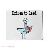 Driven To Read Pigeon Library Book Lover Mousepad thumb 0