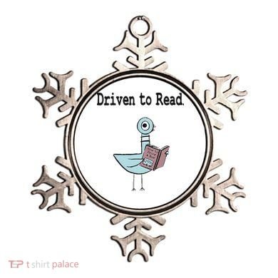 Driven To Read Pigeon Library Book Lover Ornament