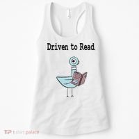 Driven To Read Pigeon Library Book Lover Women's Tank Top thumb 0