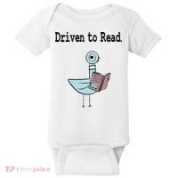 Driven To Read Pigeon Library Book Lover Baby Bodysuit thumb 0
