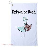 Driven To Read Pigeon Library Book Lover Golf Towel thumb 0