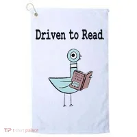 Driven To Read Pigeon Library Book Lover Golf Towel thumb 0