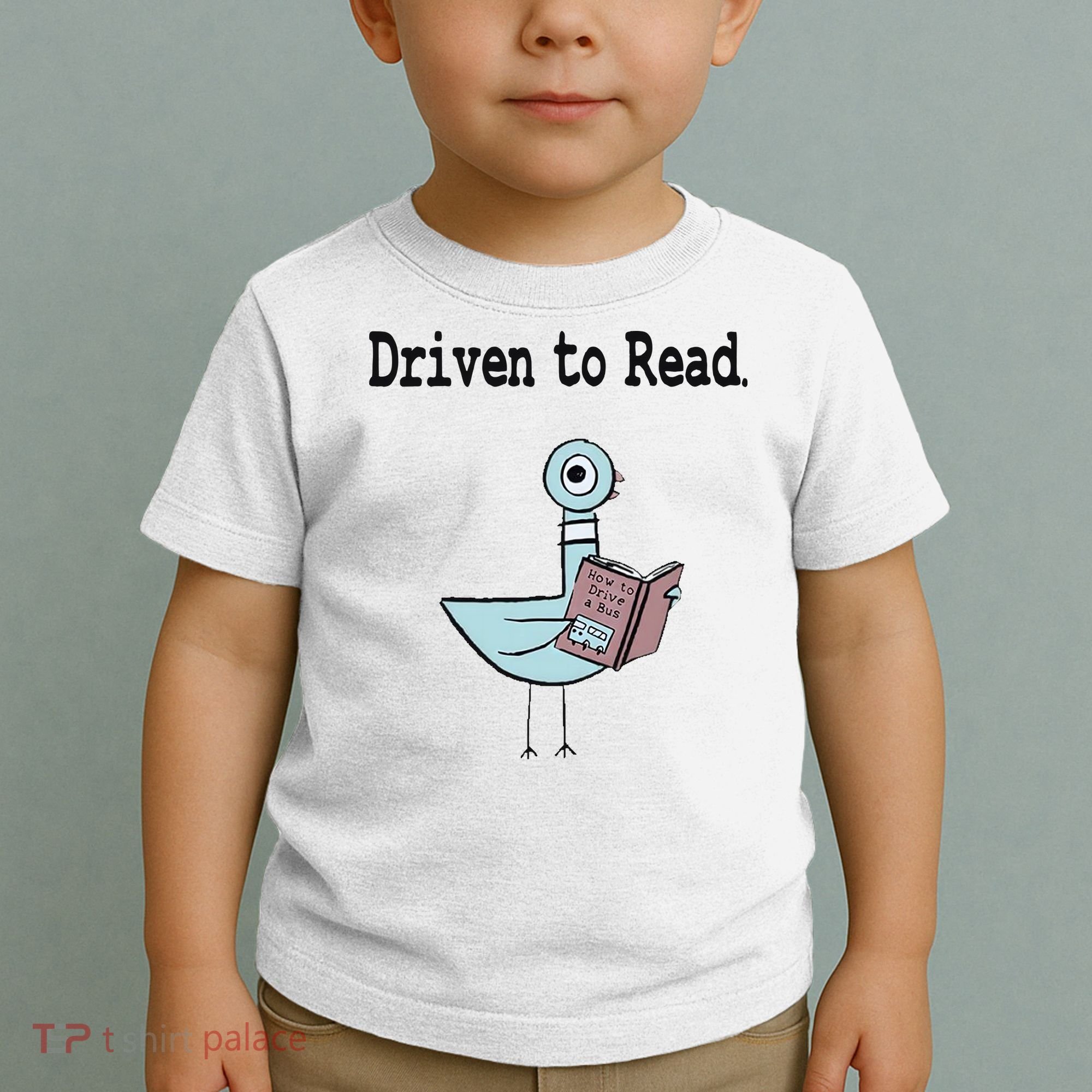 Driven To Read Pigeon Library Book Lover Toddler T-Shirt