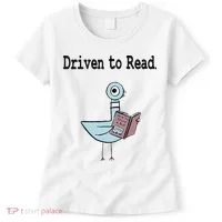 Driven To Read Pigeon Library Book Lover Women's T-Shirt thumb 0