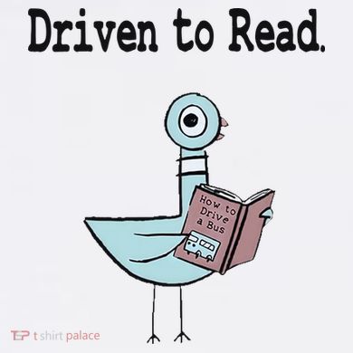 Driven To Read Pigeon Library Book Lover Kids Long Sleeve Shirt