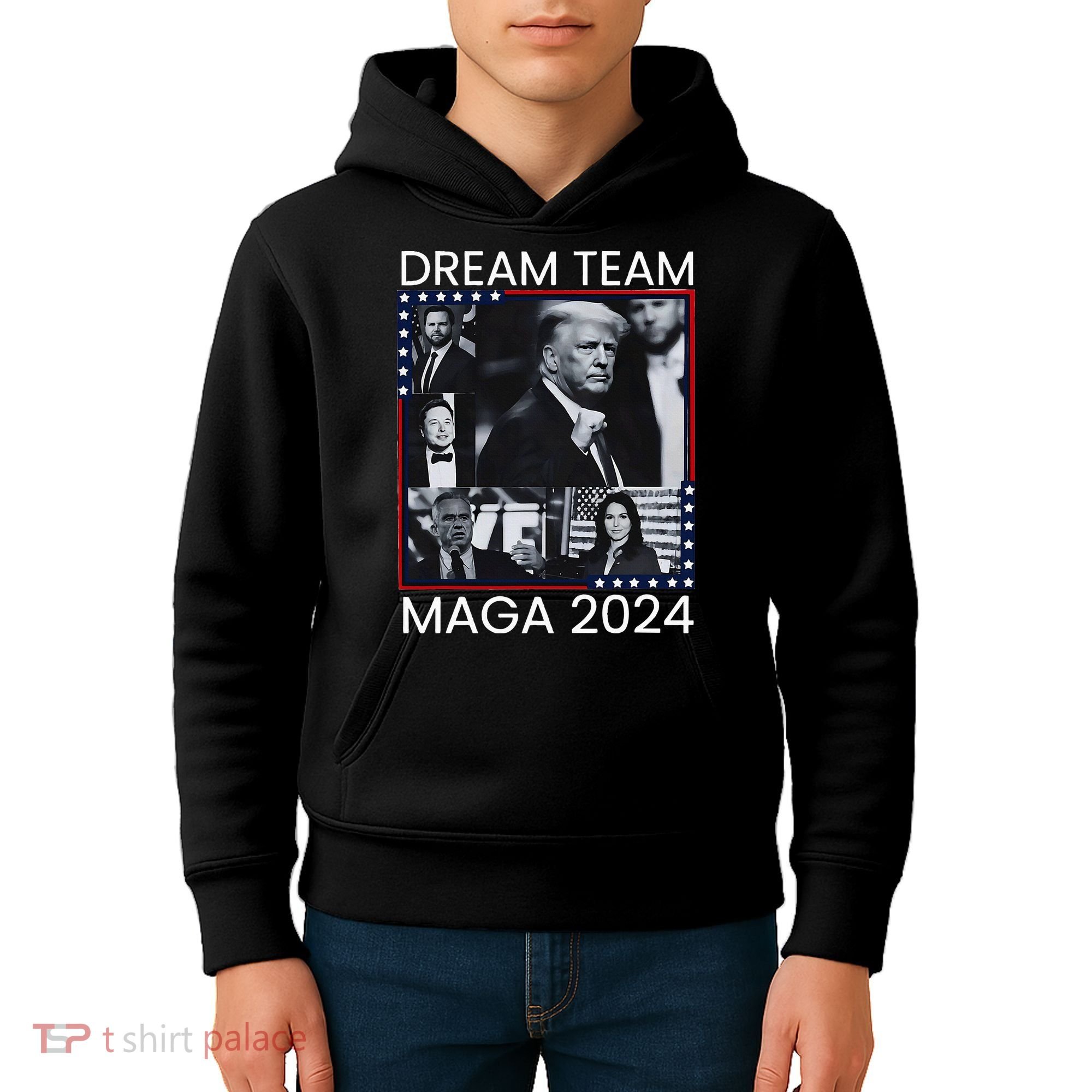 Dream Team Republican Trump Vance 2024 Kids Hoodie