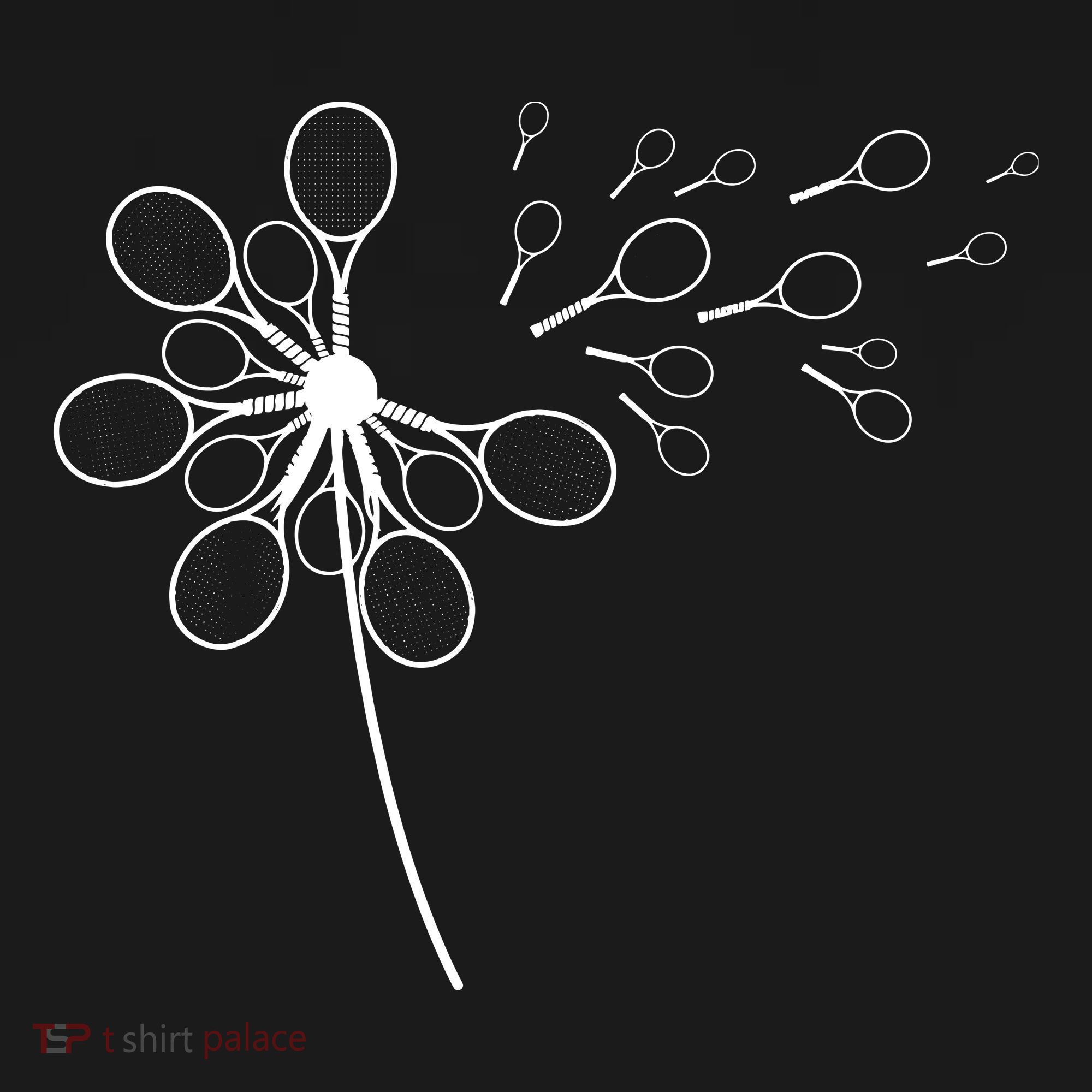 Dandelion Tennis Racket Shirts For Tennis Player Coaster