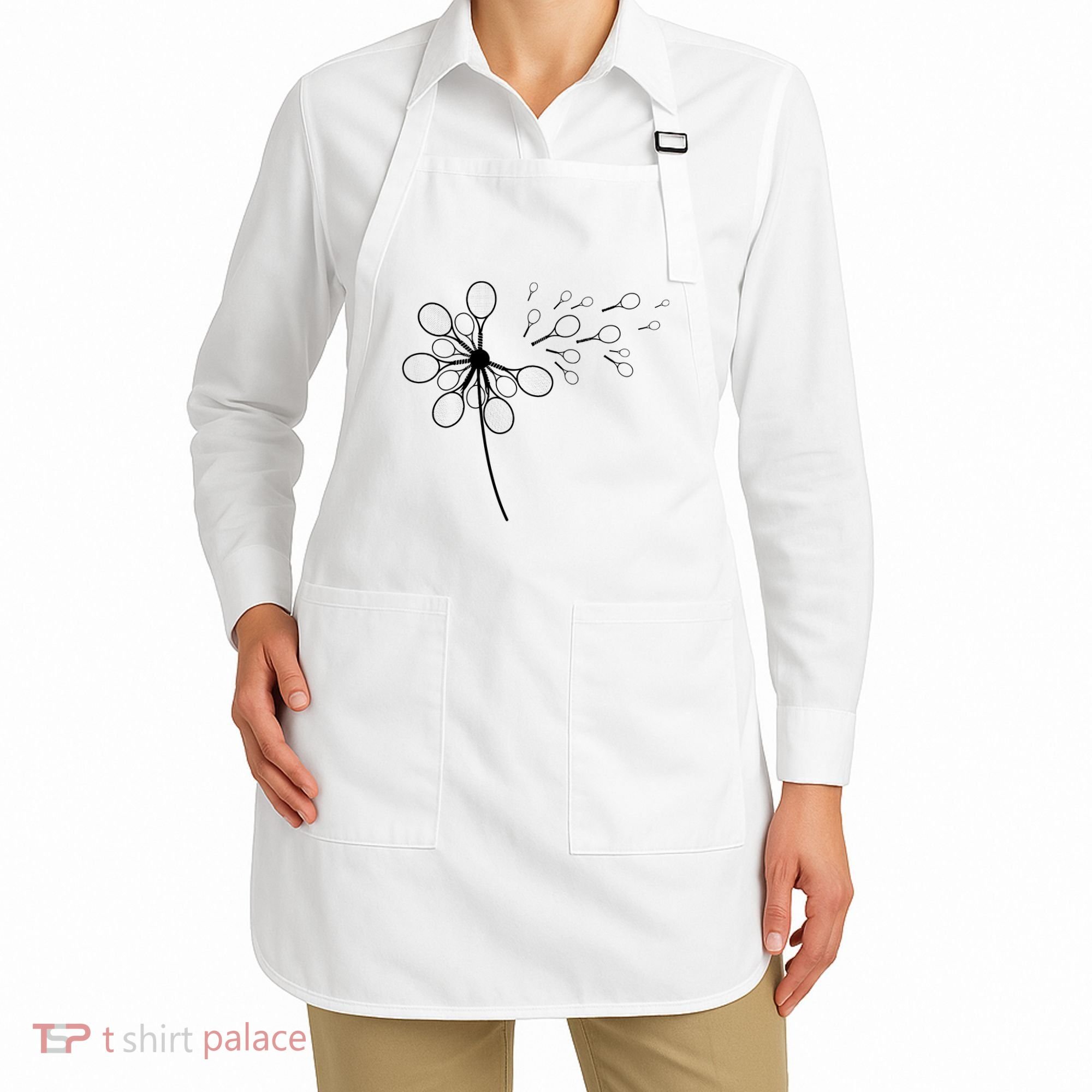 Dandelion Tennis Racket Shirts For Tennis Player Apron