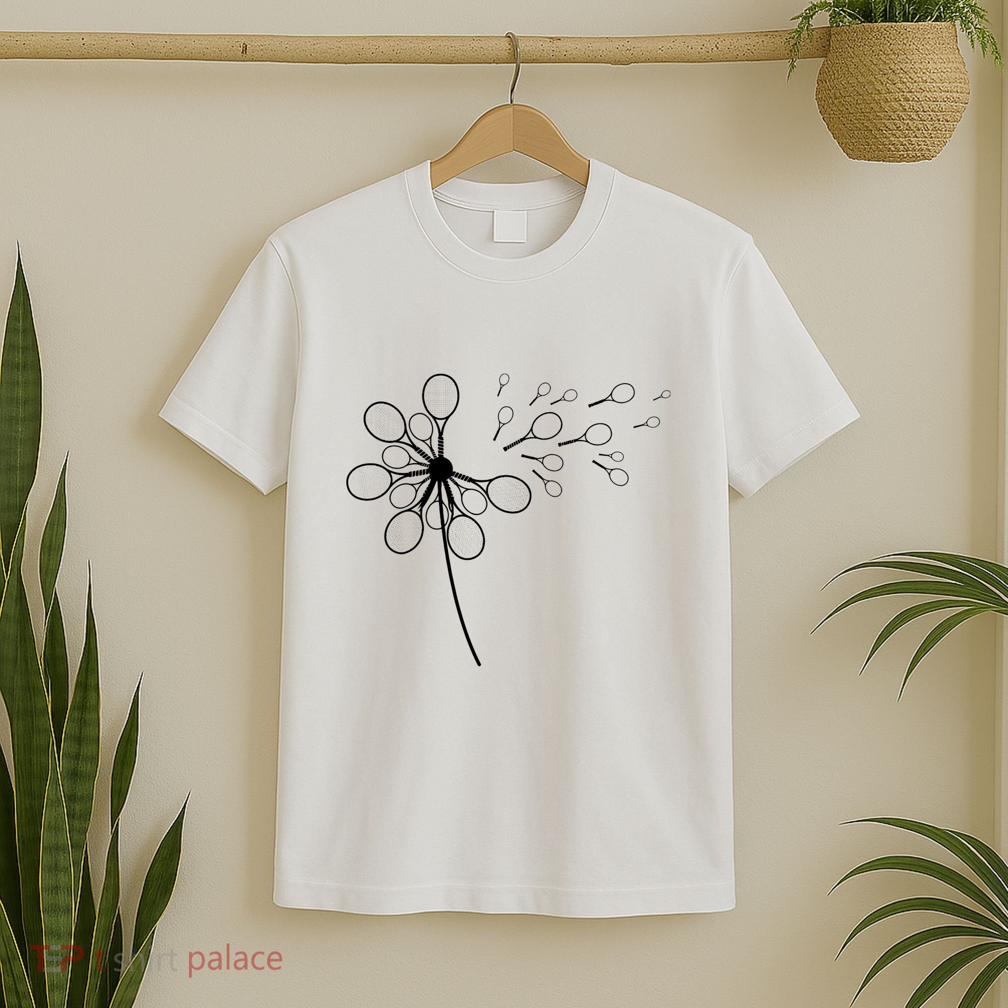 Dandelion Tennis Racket Shirts For Tennis Player T-Shirt