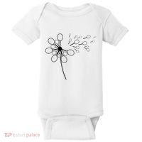 Dandelion Tennis Racket Shirts For Tennis Player Baby Bodysuit thumb 0
