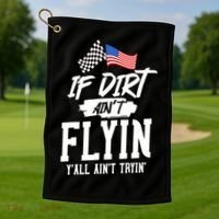Dirt Track Racing Sprint Car Racing Golf Towel thumb 1
