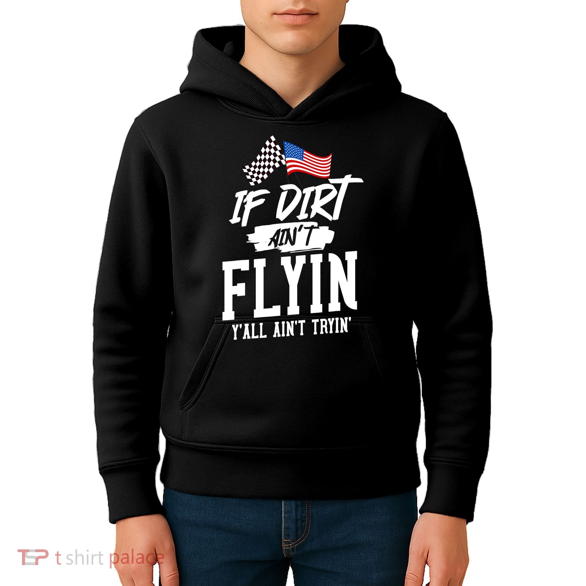 Dirt Track Racing Sprint Car Racing Kids Hoodie