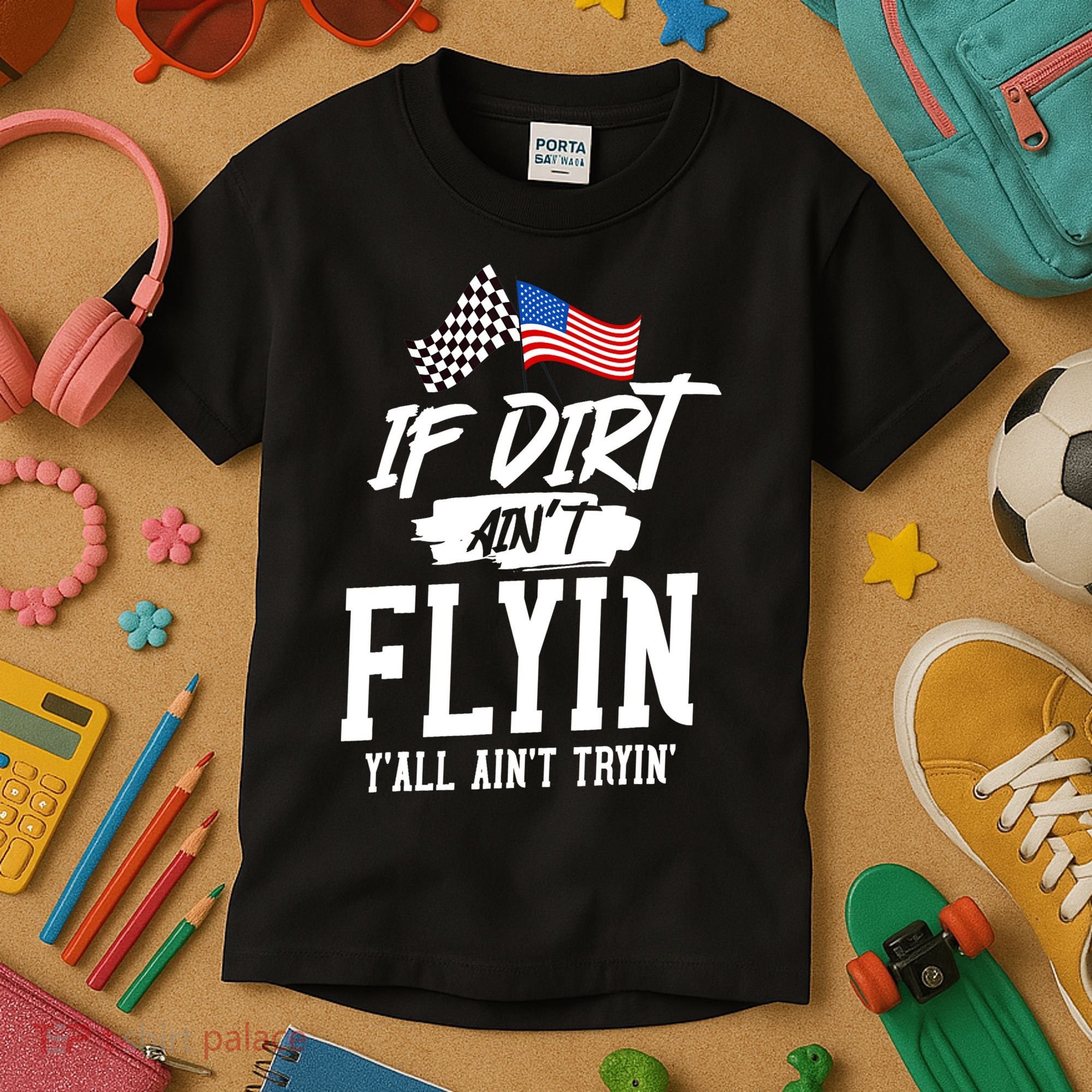 Dirt Track Racing Sprint Car Racing Kids T-Shirt