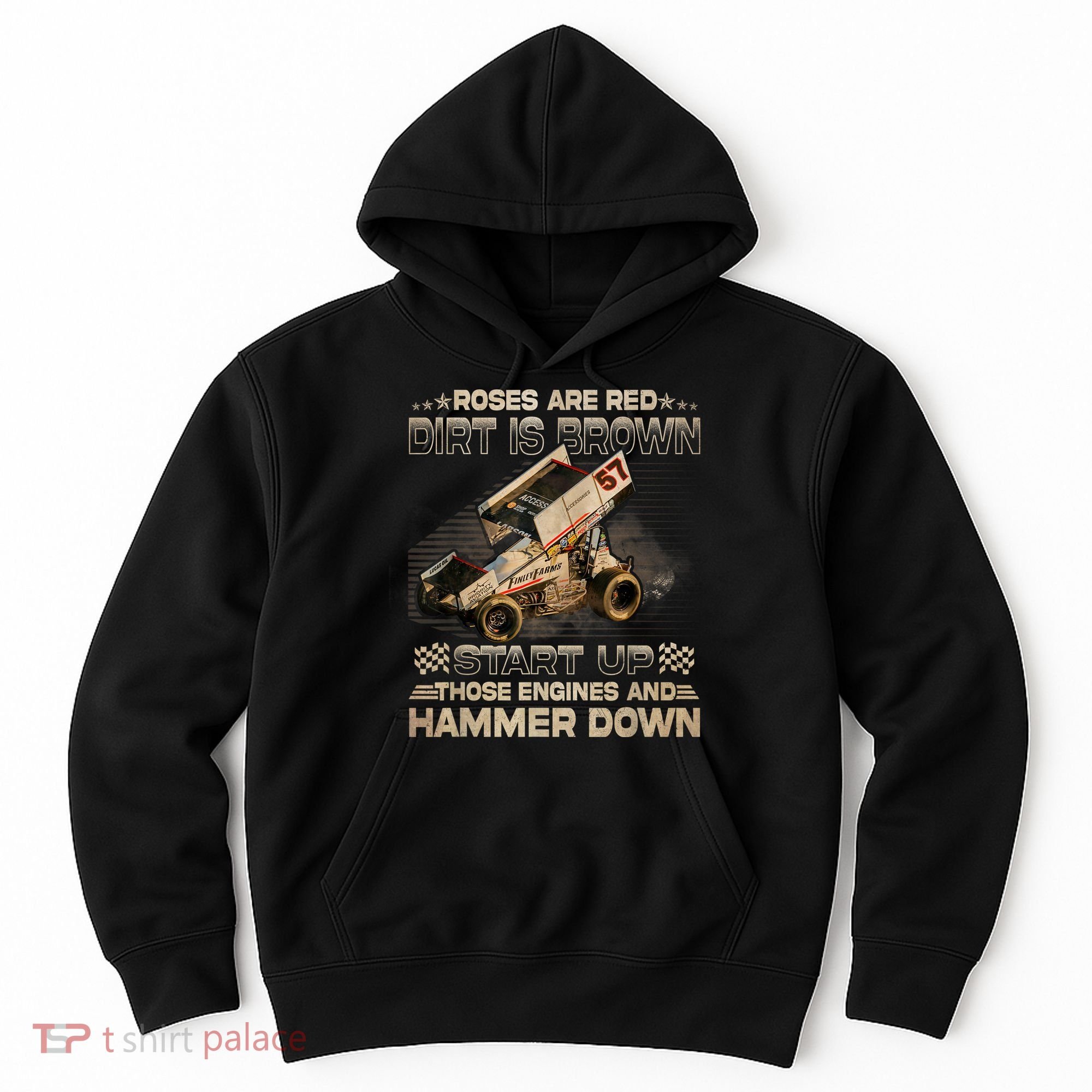Dirt Track Racing Champion Sprint Car Hoodie