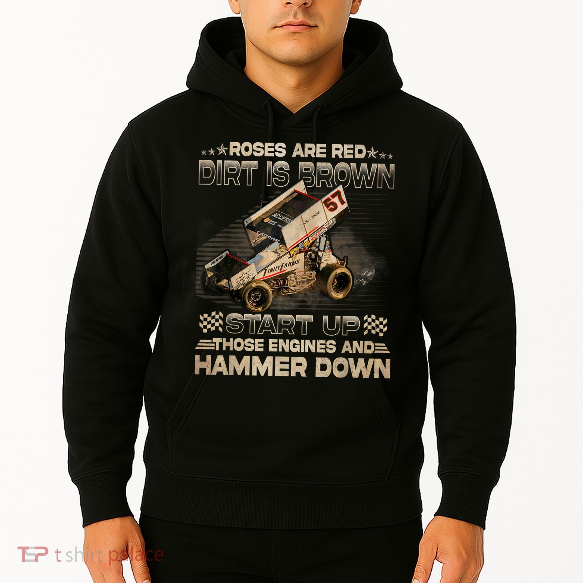 Dirt Track Racing Champion Sprint Car Hoodie