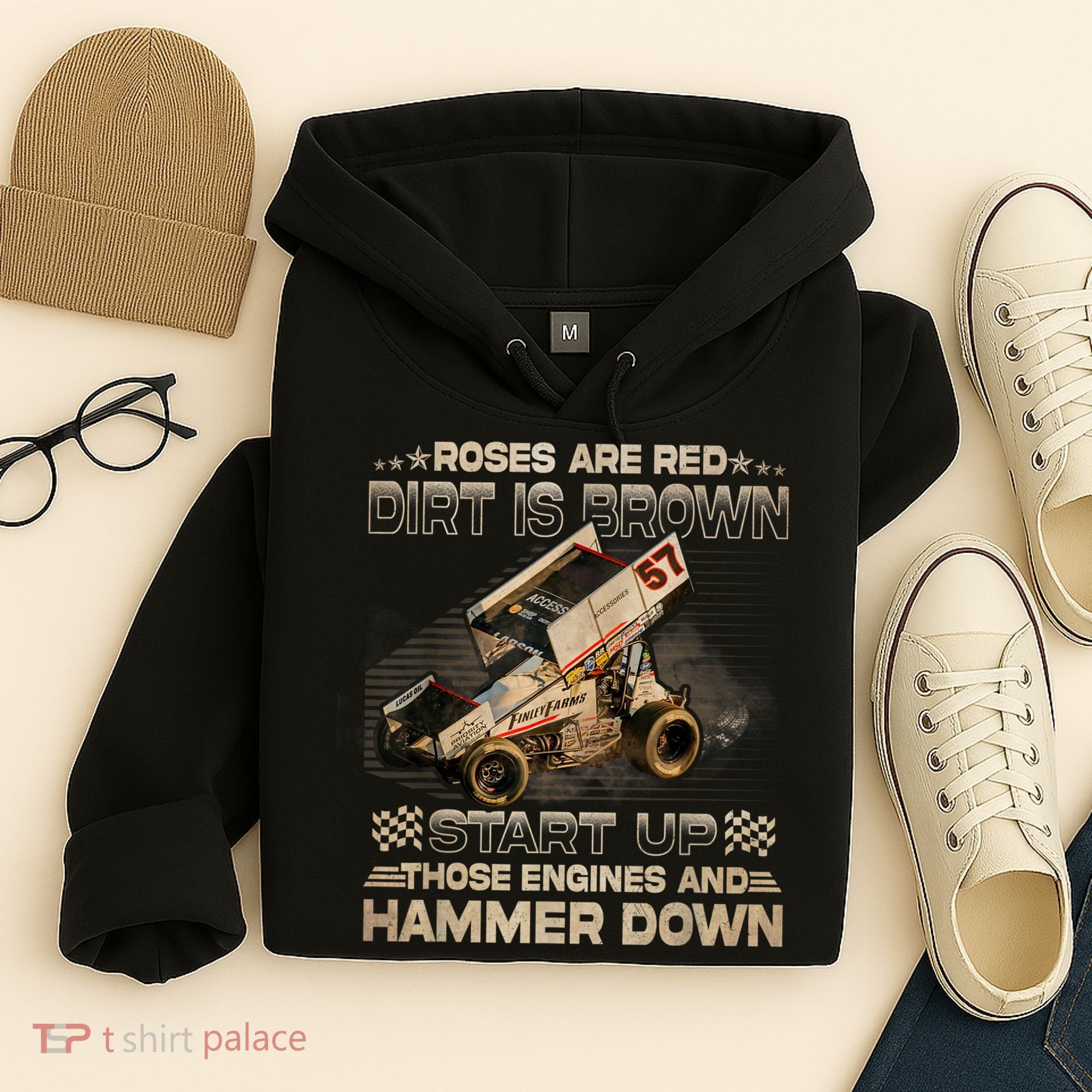 Dirt Track Racing Champion Sprint Car Hoodie