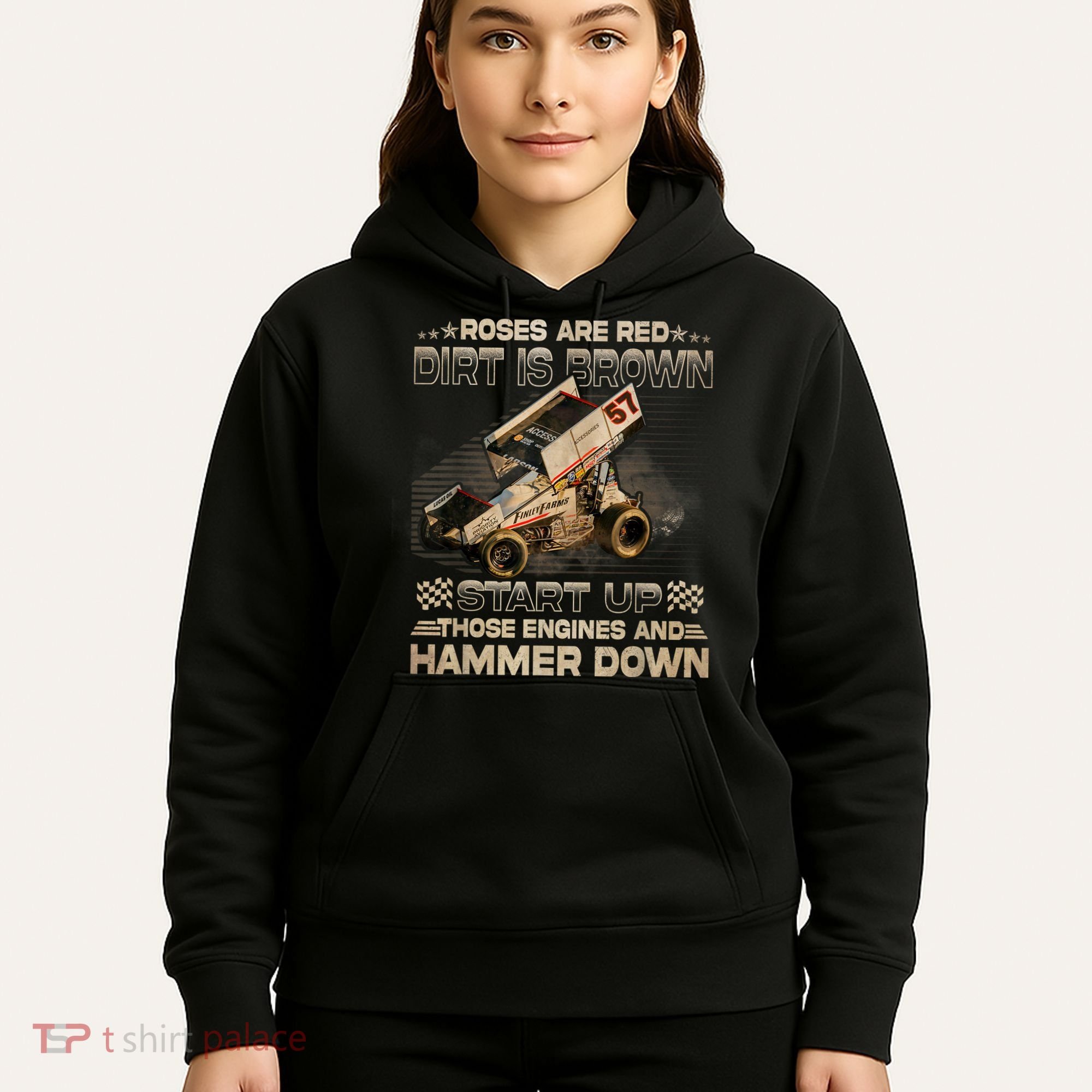 Dirt Track Racing Champion Sprint Car Hoodie