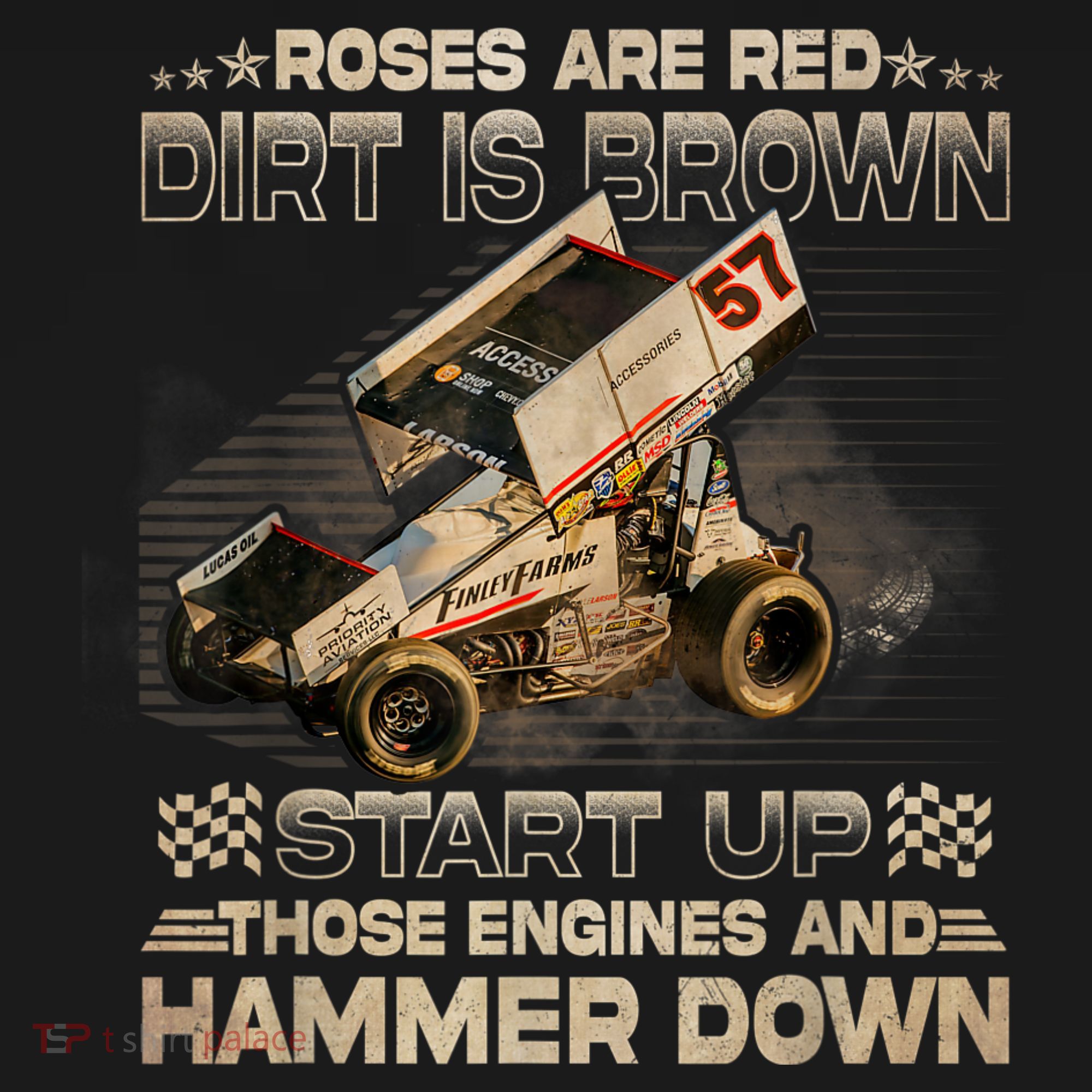 Dirt Track Racing Champion Sprint Car Pajama Set