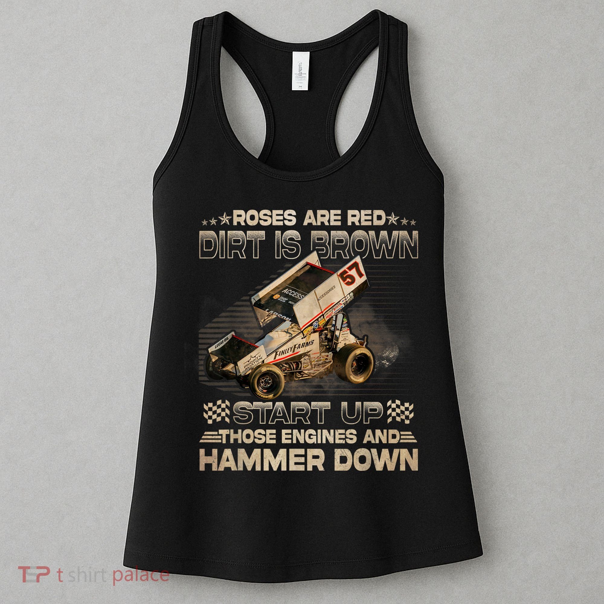 Dirt Track Racing Champion Sprint Car Women's Tank Top