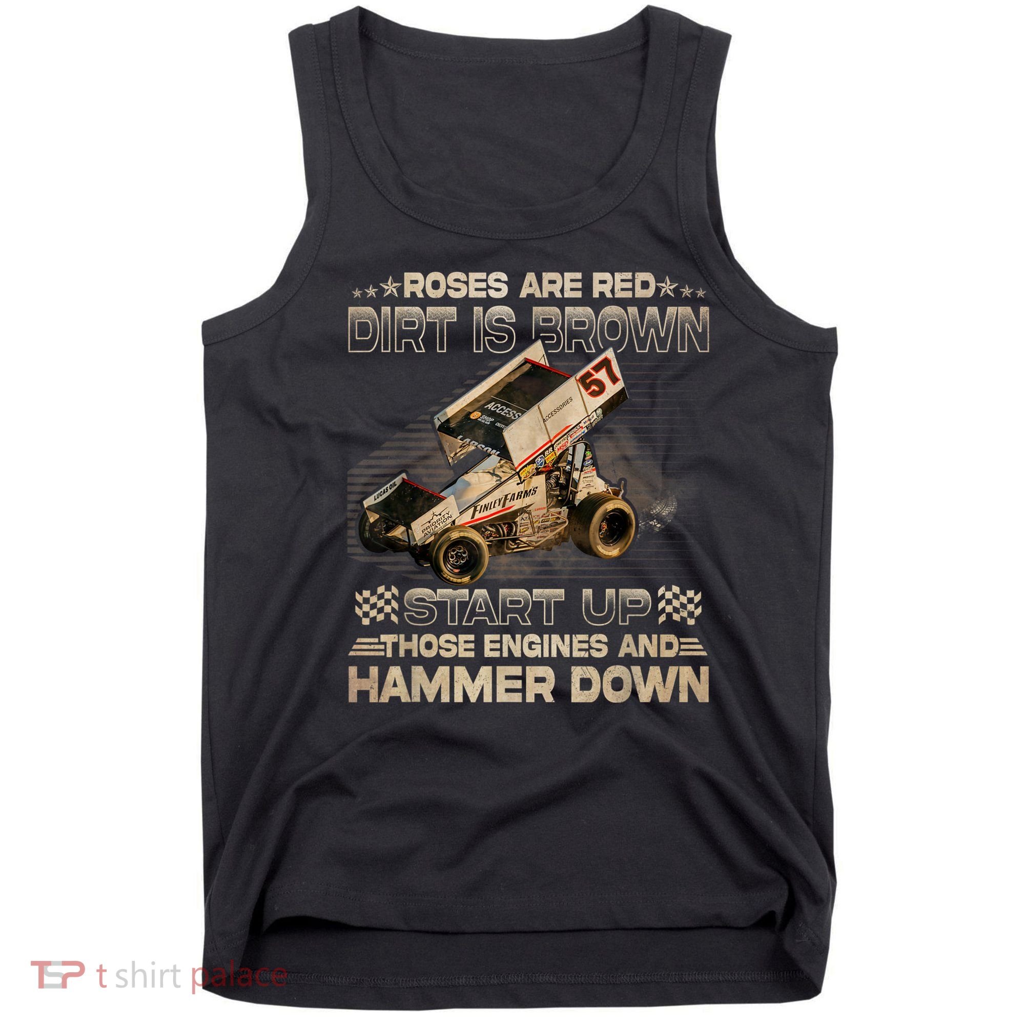 Dirt Track Racing Champion Sprint Car Tank Top