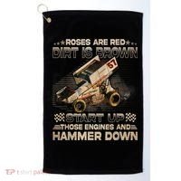 Dirt Track Racing Champion Sprint Car Golf Towel thumb 0