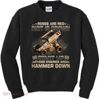Dirt Track Racing Champion Sprint Car Kids Sweatshirt thumb 0