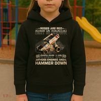 Dirt Track Racing Champion Sprint Car Kids Hoodie thumb 3
