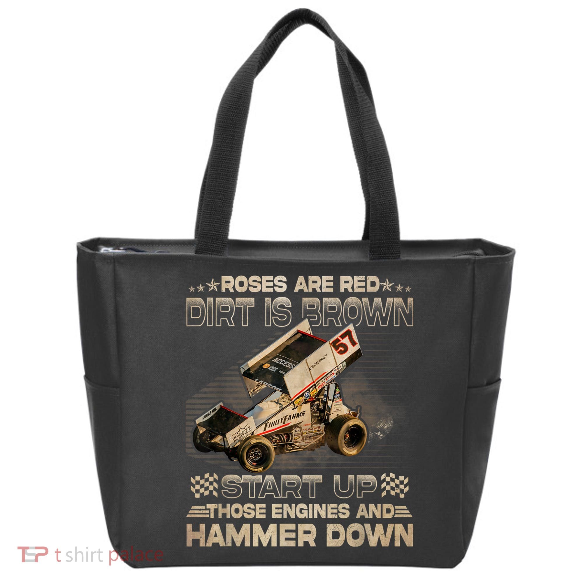 Dirt Track Racing Champion Sprint Car Tote Bag
