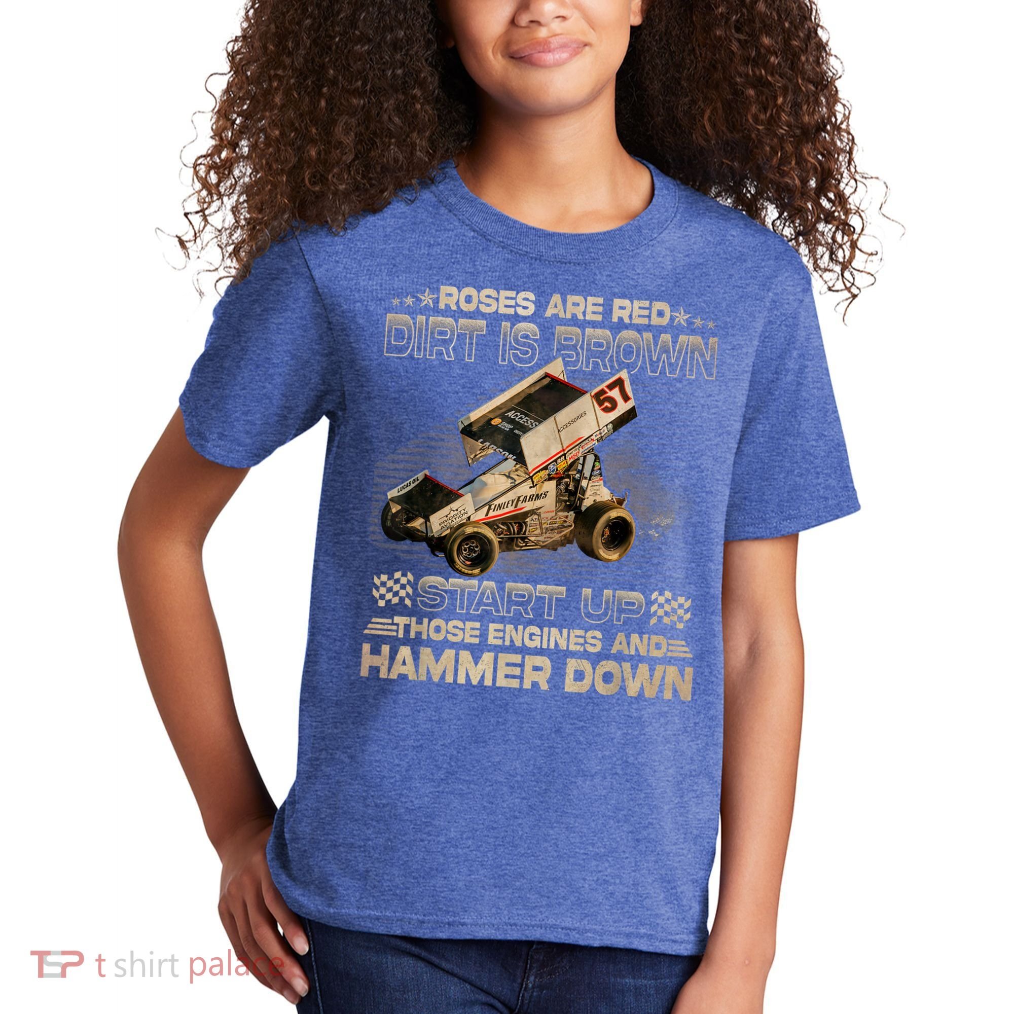 Dirt Track Racing Champion Sprint Car Kids T-Shirt