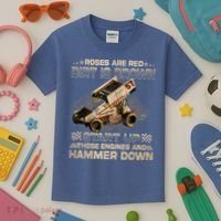 Dirt Track Racing Champion Sprint Car Kids T-Shirt thumb 3
