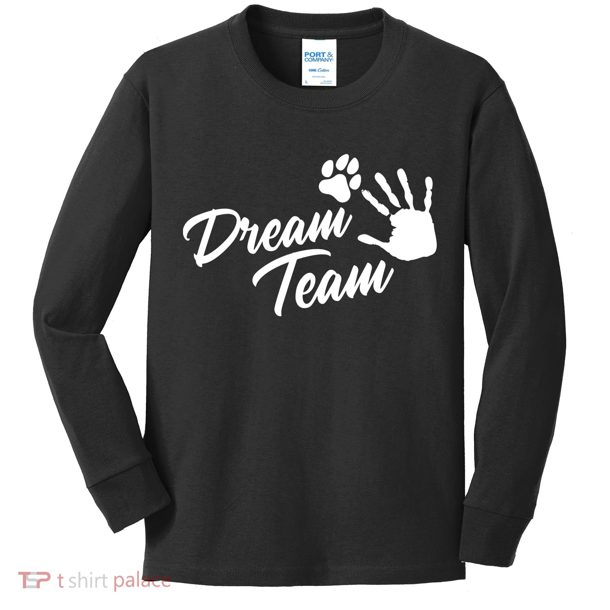 Dream Team Sports Agility Paw Dog Kids Long Sleeve Shirt