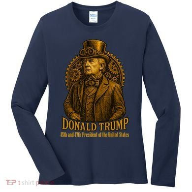 Donald Trump Steam Punk Vintage Women's Long Sleeve Shirt