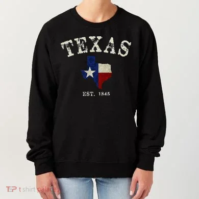 Distressed Texas State Flag Map Women's Sweatshirt