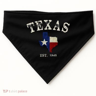 Distressed Texas State Flag Map USA-Made Doggie Bandana
