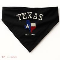 Distressed Texas State Flag Map USA-Made Doggie Bandana thumb 0