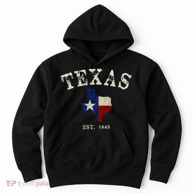 Distressed Texas State Flag Map Hoodie