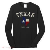 Distressed Texas State Flag Map Long Sleeve Shirt thumb 0
