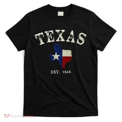 Distressed Texas State Flag Map T-Shirt