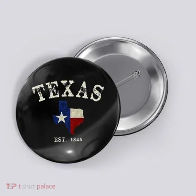 Distressed Texas State Flag Map Button