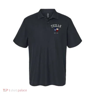 Distressed Texas State Flag Map Polo